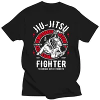 T-shirts masculins Vêtements pour hommes en jiu jitsu Nous faisons confiance aux arts martiaux MMA Fighter Design Adult Brand Cotton Imprimé T Shirmen's