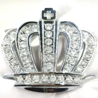 Decoratie Auto -stoel Teken Big Crowns Metal Logoes met diamant kronen logo diamant kroon logo's