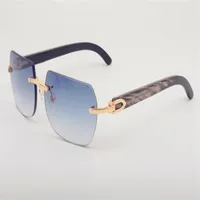 Direct S Natural misto Horn 8100906 occhiali da sole da sole personalizzati Black Pattern Horns Times 56-18-140mm Occhiali da sole 204R 204R