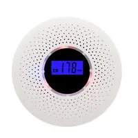 Smoke Detector & Carbon Monoxide Sensors 2 in 1 LCD Display Battery Operated CO Alarm with LED Light Flashing Sound Warning3062
