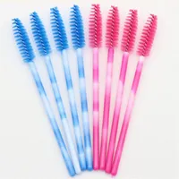 50 pcs bag LEKGAVD Disposable Mascara Wands Silicone Head Eyelash Brush Lash Extension Stick Makeup Brush Set Drop274H
