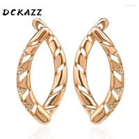 stud dckazz Syncazz Copper Earrings Punk Hip Hop Jewelry Micro Wax inlaid White Crystal 585 Rose Gold Hegeter Encling GiftStud Odet22 Mill