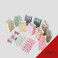 50pcs Polka Dot Paper Candy Bag Stand Up Gift Torka na przyjęcie weselne Dekoracja Dzieci Urodzinowe zapasy J220714