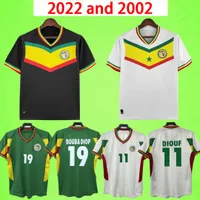 2022 Senegal Soccer Trikots Weltmeisterschaft Nationalmannschaft 2023 Koulibaly Gueye Kouyate Sarr Kit 22 23 Fußball -Hemd Kinder 2002 2003 Retro Vintage 02 03 Camisetas de Maillot