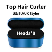 مصفف الشعر بكرة المهنية صالون أدوات الاتحاد الأوروبي المملكة المتحدة الإصدار 8 رؤساء الشباك الحديد لعلبة هدية الشعر العادية بسرعة