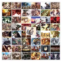 50Pcs Set Attack On Titan Anime Sticker Cartoon For Skateboard Motorcycle Scrapbook Toy Laptop Snowboard Luggage Decals