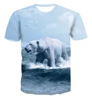 2022 T-shirts T-shirts 3D Effect Polos Animal Bear Fish Bird Printing Pattern Men Tees Relaxing Kleding