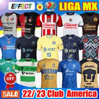 21 22 23 Club America Soccer Jerseys 2022 2023 Atlas Naul Tigres Chivas Guadalajara Xolos Tijuana Cruz Azul Home Owd Third Necaxa Camisas de Futebol Footbol Shirts