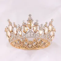Tasarımcı Crown Lady Fashion Lüks Düğün Başlıkları Alaşım Headdress Gelin Aksesuarları 080216