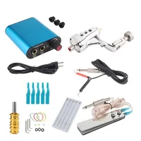 New Complete High quality silver Tattoo Machine Kit Sets 1 Rotary Tattoo Machines for Body Art267I