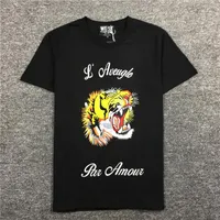 Men&#039;s T-Shirts Novelty 2022 Men L&#39;aveugle Par Amour Embroider Tiger T Shirts T-Shirt Hip Hop Skateboard Street Cotton Tee Top #F58Men&#039;s