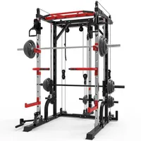 2020 New Smith Machine Steel Squat Rack Gantry Crame Fitness Fitness Home Dispositif de formation complet Squat Press Press Cadre.1222W