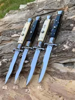 Newmade 10 tum italiensk mafia automatisk kniv singel action taktiska knivar 440c blad akrylhandtag självförsvar edc jaktficka knivar 9 11 13 tum verktyg