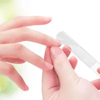 Archivos de uñas Nano Glass File Transparente Pulido de lijado Clear Manicure Grinding Hooling Tools Nail