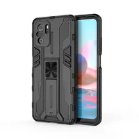 Magnetic Kickstand TPU Para Armor Shockproof Cases For Xiaomi Redmi Note 10 4g 10s 10pro Max Lens Hard Protection Back Cover