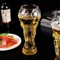 Kreatywny gra w piłkę nożną Crystal World Cup Design Crystal Beer Glass Cups Beers Bug Mub Barware Party 450 ml