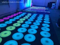 RGB Full Color Sensitive Road Floor Light Circle Dance Ploop