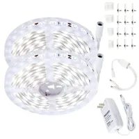 Cesans 32.8ft/10m LED şerit ışıkları 6500K Süper Parlak Beyaz Dimmable 24V DC LEDS Bant Odası Mutfak Dolap Oturma Odası Merdiven Dekorasyonu ABD Stok