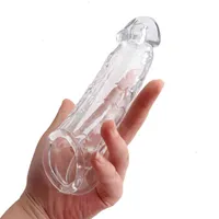Massager Silicone Penis Cover Cover Extension Crystal Cockrings Imitation Wolf Dents mari et épouse Toy verrouillage Essence BF99
