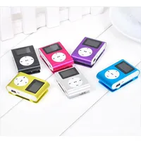 Suozun Portable Mp3 Player Metal Clip Mini USBデジタルMP3音楽プレーヤーLCDスクリーンサポート32GB Micro SD TF Card Slot210N