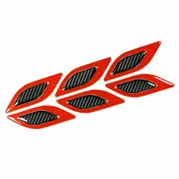 12pcs Universal Car Sticker Accessoires Ventory Ventory Stoßstange Decal Reflective Carbonfaser