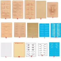 Autres fournitures de tatouage Feuille de peau pratiquer en silicone pour les œil-dembres pour le visage de lèvre Cosmetic Vier