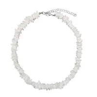 Chokers 2022 Bohemio Natural Puka Shell White Color Irregular Collar de gargantilla para mujeres Collares de Moda Kolye