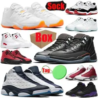 With Box&Tag&Sock mens basketball shoes 11s 12s 13s Bright Citrus Utility Obsidian Court Purple Legend Blue men women traine217S