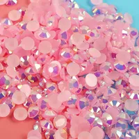 Résine Diamond Magic Color Perles inférieures plates 2/3/4/5 / 6 mm Nail brillant bricolage téléphonique mobile pâte bijoux filet rouge violent diamant