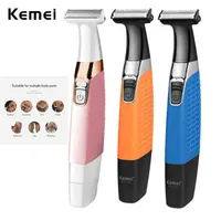 Kemei Electric Shaver One Blade USB 충전식 수염 및 콧수염 트리머 안전 안전 얼굴 면도기 면도기 남성과 여성 H220422
