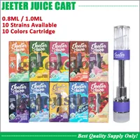 Jeeter Juice Vape Kartuşu 510 pil için 0.8 ml 1.0ml araba
