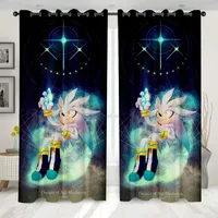 Curtain & Drapes Sonic Cartoon TAKARA TOMY Panels/Set Window Curtains Game Anime Blockout Po Print Fabric Gift A09