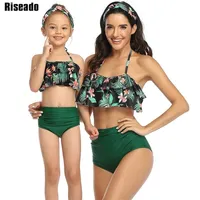 Family Swimwear Set: Mom And Daughter Bikini Matching Family