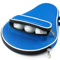 Ein Stück professioneller Tischtennisschläger Fledermausbag Oxford Pong Hülle Cover mit Bällen 2 Farben 30x20.5 cm Raquets286e