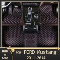 MODOONカーフロアマットfor Ford Mustang 2011 2012 2013 2013 2013 2014カスタムオートフットパッド自動車カーペットカバーW220328