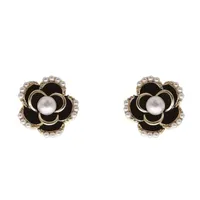 Classics Women Designer Ear Stud Earrings Brand 18K Gold Plated Designers Geometry Letters Imitation Pearl Flower Earring Wedding Party Jewerlry ER0321-ER0322