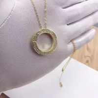 Designer love necklace gold Bracelets Bracelet long necklaces for women fashion Jewelry Birthday Gift Luxus-Halskette Luxury lovers chain circle diamond4