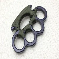 New ARIVAL Black alloy KNUCKLES DUSTER BUCKLE Male and Female Self-defense Four Finger Punches555288r