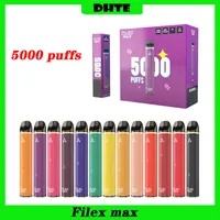 Filex Max Rechargeable Disposable kit E-cigarette Device 950mAh Battery 12ml Price With security code Vape Pen 5000 puffs 12 color