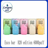 Esco Bar Aquios H2O Edition 6000Puff Disponible Pod E Cigarett med 650mAh Batteri 12 ml F￶rfyllda patronb￥gar f￶r Mega Escobar
