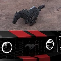 3D логотип цинковый сплав мустанг лошадь передняя капюшона решетка эмблема наклейки бегущая лошадь наклейка мустанг автомобиль стайлинг авто аксессуары
