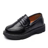 Ainyfu pu deri ayakkabılar için kızlar bahar yeni çocuklar kalın taban slip vahşi tek ayakkabı İngiliz tarzı lefu l220716