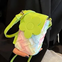 Omuz çantaları moda sevimli çiçek tasarımı kumaş telefon çapraz bagaj çantası yaz modaya uygun totes kadın tasarımcı çanta küçük çanta