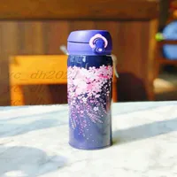 New Starbucks Night Sakura из нержавеющей стали вакуумной чашка фиолетовой вишневой вишня Tumbler Coffee Cup 550 мл сопровождения чашки Shippin275k