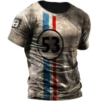남성용 빈티지 T 셔츠 3D 프린트 아메리칸 탑 짧은 슬리브 힙합 오버 사이즈 힙합 oneck 면화 Tshirts 남자 의류 camiseta 6xl 220606