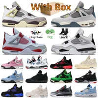 Professional 4 Jumpman Basketball Shoes Infrared 4s Men Black Royal Sail Sports Red Thunder Infrared Military Blue Craft Sneakers Women