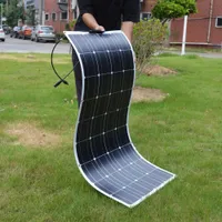 Panneau solaire monocristallin flexible de Dokio 18V 100W pour voiture / bateau / maison solaire batterie peut charger 12V panneau solaire imperméable