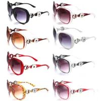 Bracelets de charme Snap Button Glasses Sunglasses Retro Oval Jóias de óculos Eyewear Fit 18mm para mulheres Diy JewelryCharm