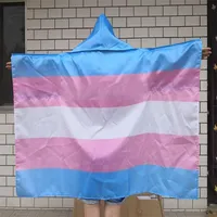 Pride Transgender Cape Flag 3x5 ft Banner 150x90cm Polyester Printed Trans Body Flag Cape New, 308Q