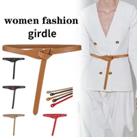 Cinturón de cuero de diseño de calidad topselling Cinturón de lana decorativo para mujer Girdle clásico de lujo versátil traje falda de cintura anudada para mujeres / niña